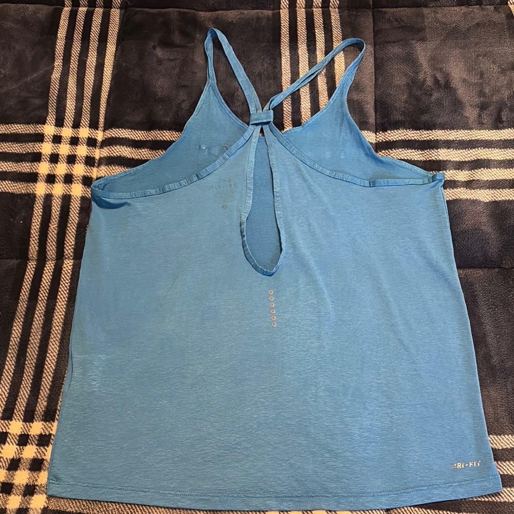 Nike Blue Sleeveless Tank Top - Picture 3 of 4
